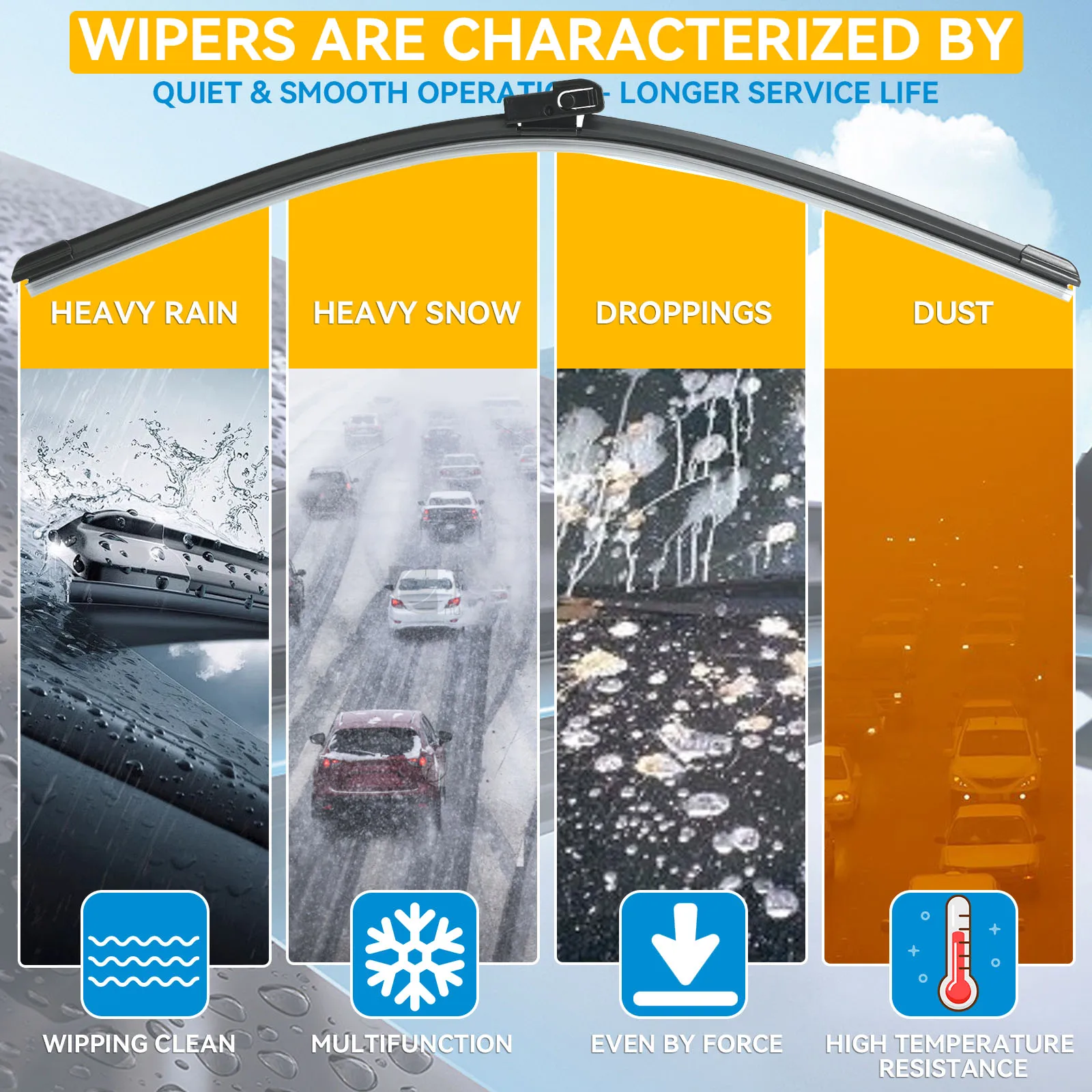 Erick\'s Wiper Front Wiper Blades For Peugeot 607 2002 - 2011 Windshield Windscreen Clean Window Car Rain Brushes Nature 26\