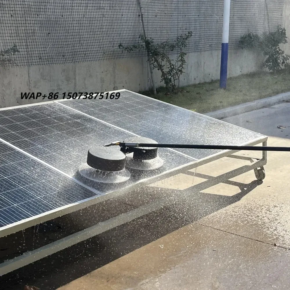 Water Powered Solar Panel Cleaning Brush Kit Window Glass Cleaner Brushes Photovoltaic Cleaning Machine