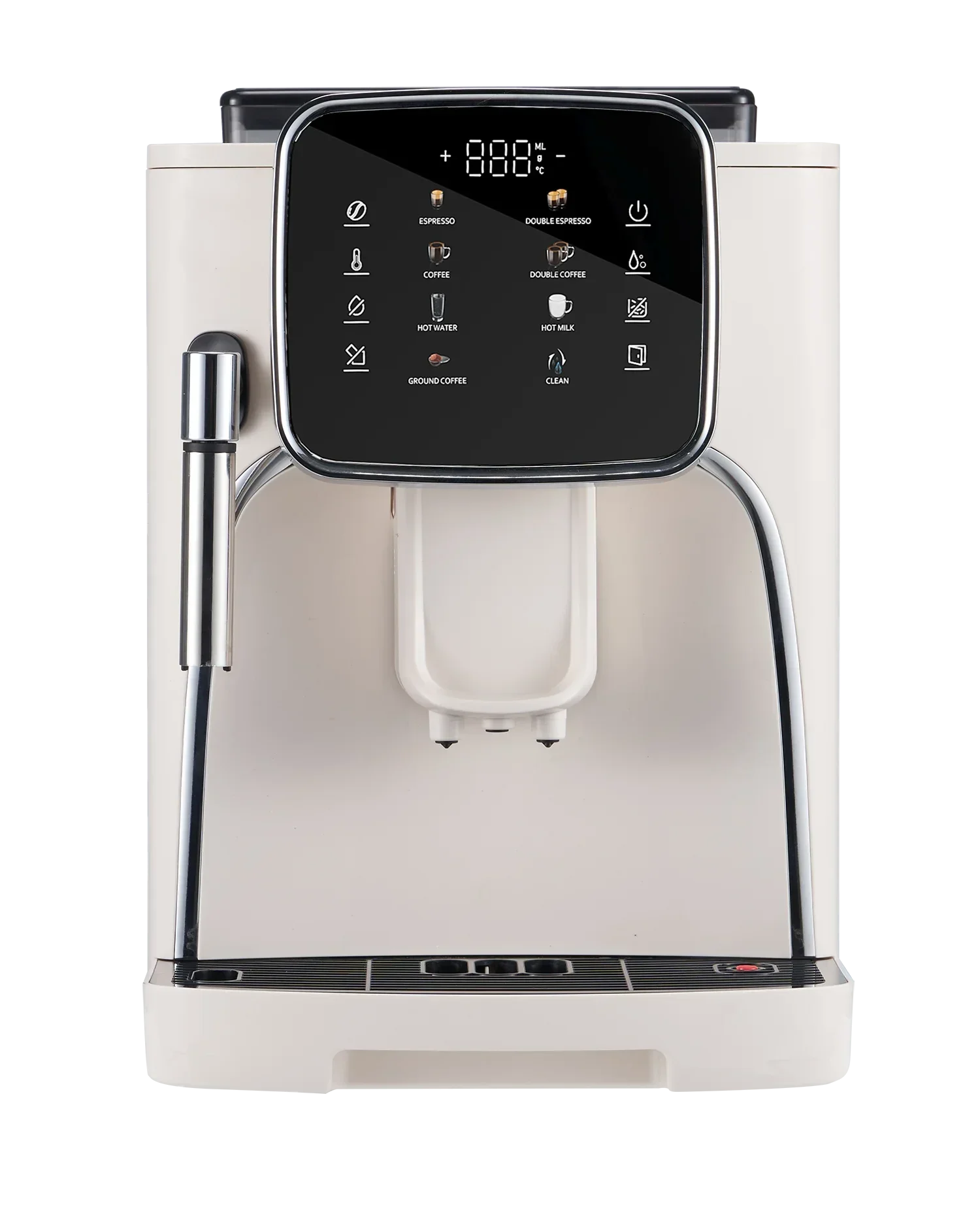 Digital Touch Panel fully automatic coffee espresso maker with steam wand