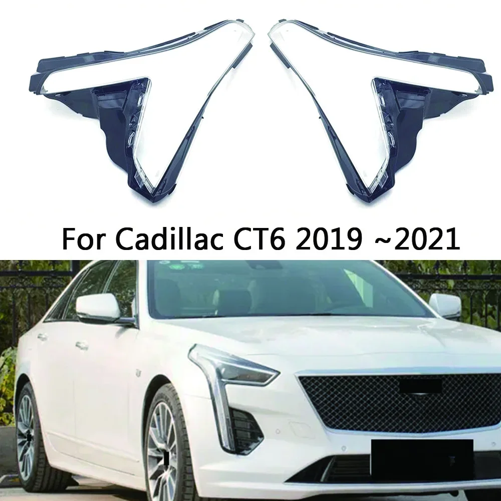 

Headlight Cover Transparent Headlamp Shell Lamp Shade Lens Replace Original Lampshade Plexiglass For Cadillac CT6 2019 ~2021