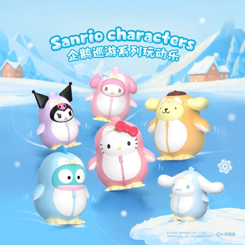 

Authentic Limited Stock Sanrio Characters Penguin Parade Series Playful Fun Cute Blind Box Kawaii Desktop Decoration Fine Toys