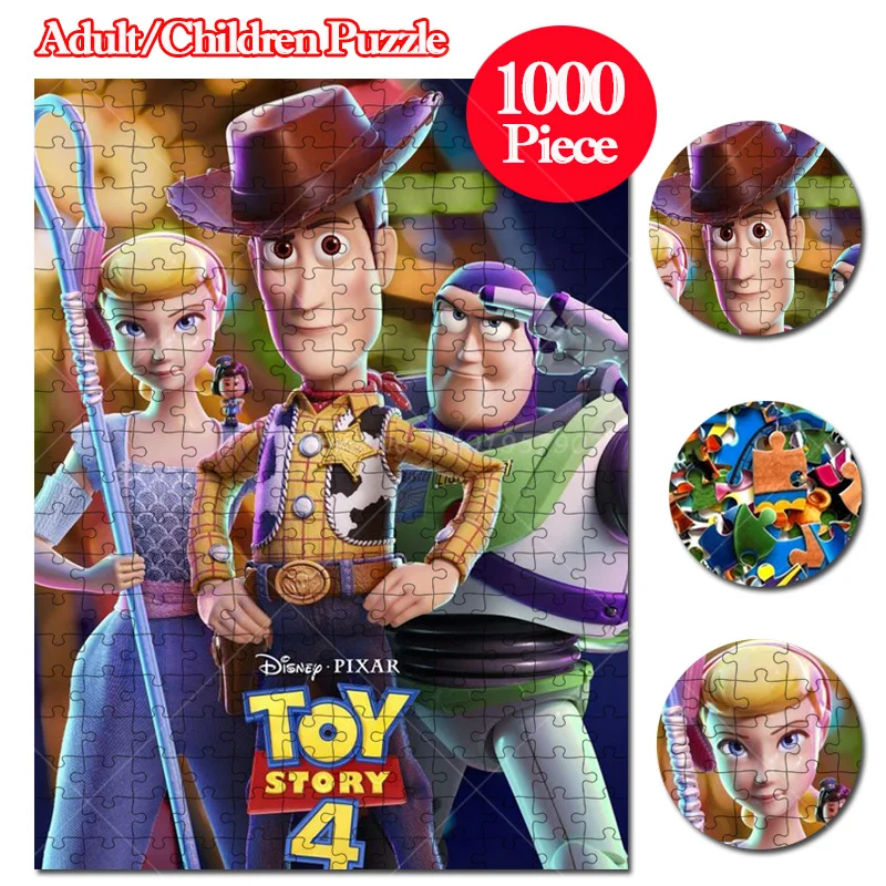 Disney Cartoon Puzzle Toy Story Puzzle For 1000 Piece Children Puzzle Adult Wooden Puzzle Learning Educational Toys Baby Gift