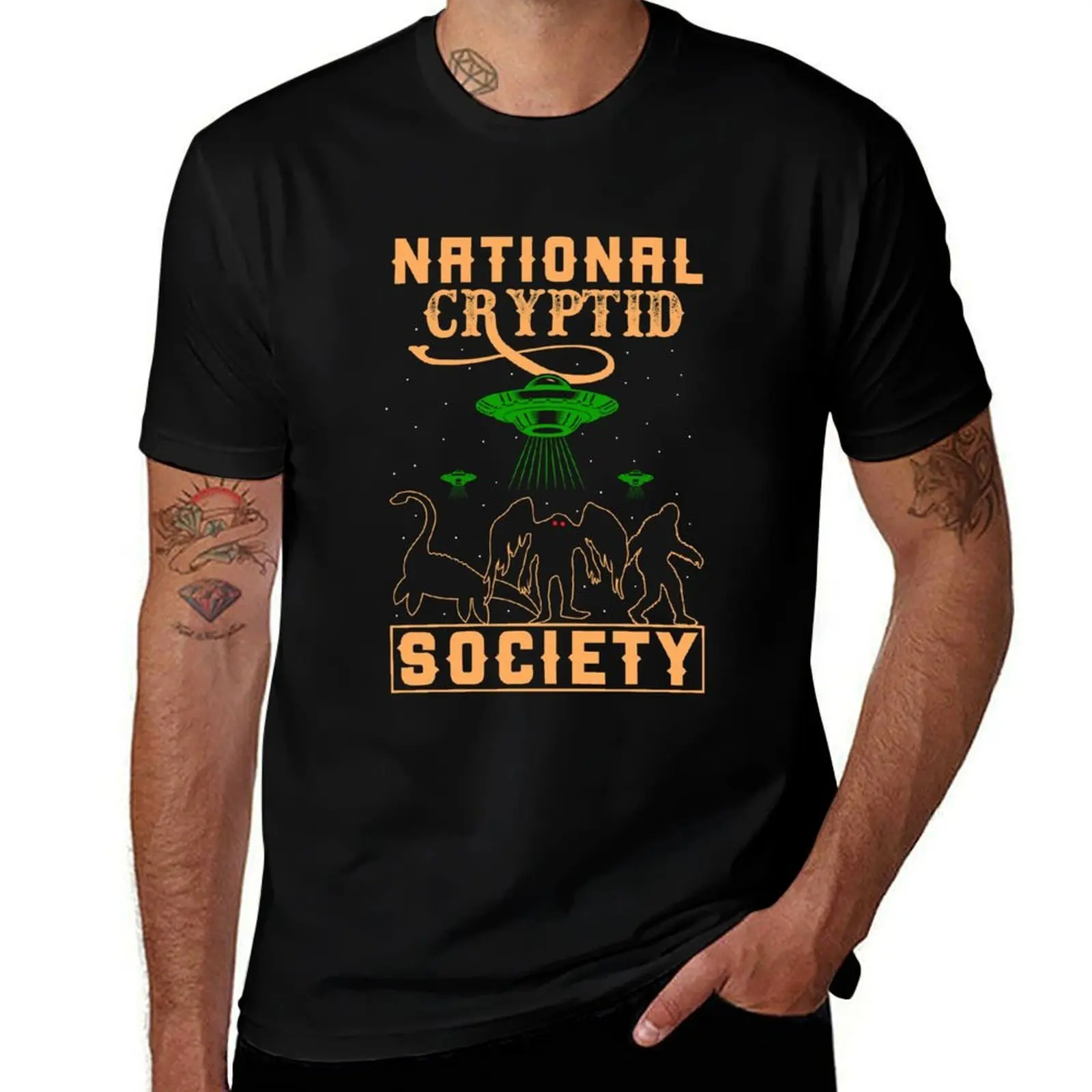 National Cryptid Society Creatures Conspiracy Funny Alien T-Shirt Plus Size Quick Dry Sports Tee