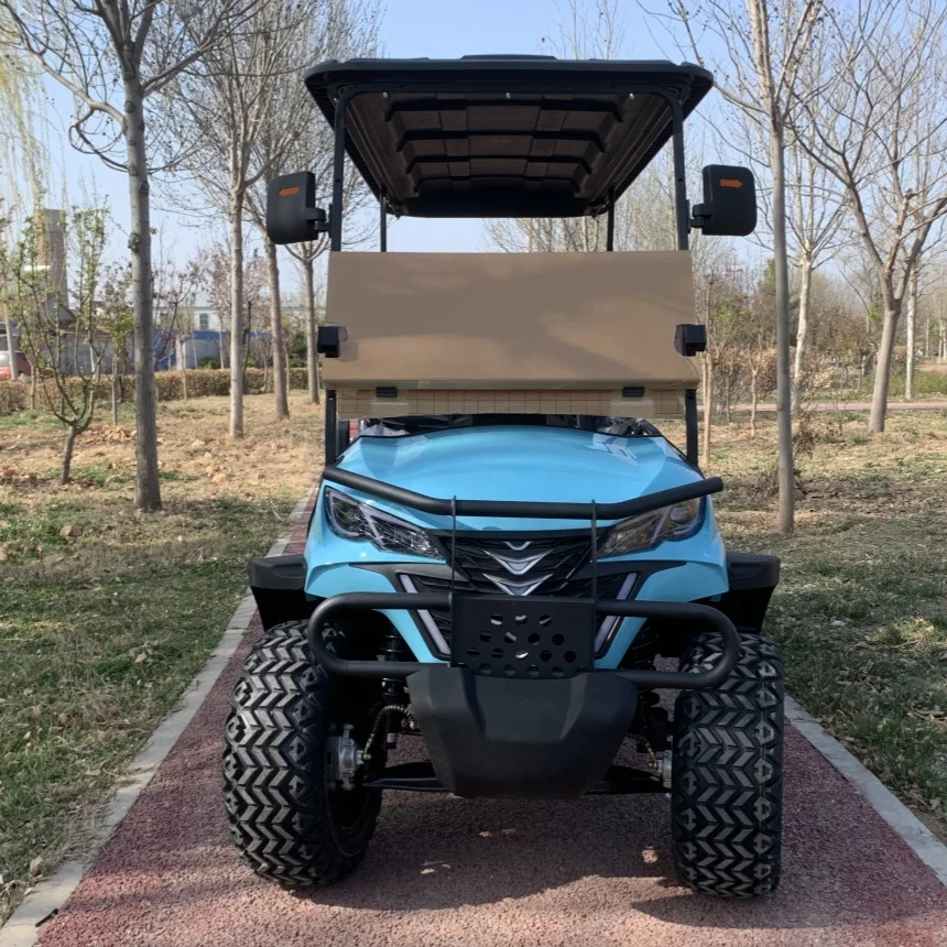 China Wholesale Off-Road Vehicle 4 Wheel Electric Mini Single Seat Golf Cart 6 Seat 5000W Sightseeing Scooter Electric Golf Cart