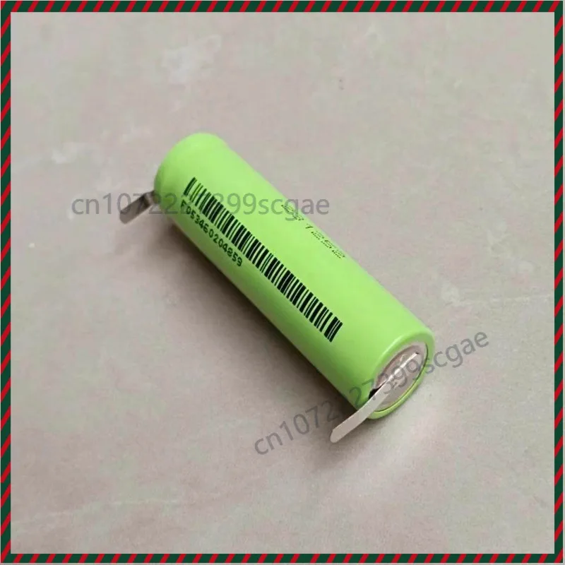 10pcs Rechargeable 14500 Lithium Battery 3.6V 750mAh Flat Top With Weldable Nickel Tabs