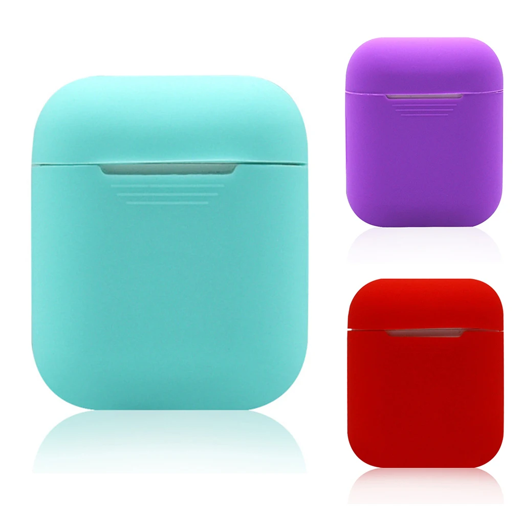 Silicone Bluetooth Wireless Earphone Case Shockproof Charging Box Protective Cover Replacement for Airpods