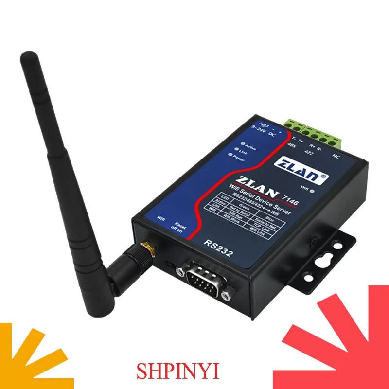 ZLAN7146 modbus gateway MQTT industrial RS232/485/422 to Wifi converter