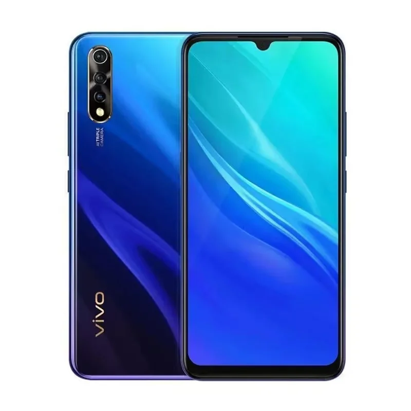 Vivo S1 t�l�phone portable 4500mAh 6GB 128GB Android CPU Helio P65 Super AMOLED 6.38 pouces 16MP + 8 + 2MP cam�ra 18W Charge 4G Smartphone