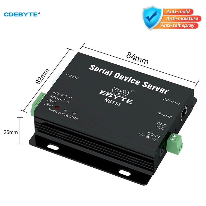 

Последовательный сервер UART-Ethernet TCP и UDP Шлюз Modbus NB114 Поддержка на большие расстояния Беспроводной сервер устройств MQTT
