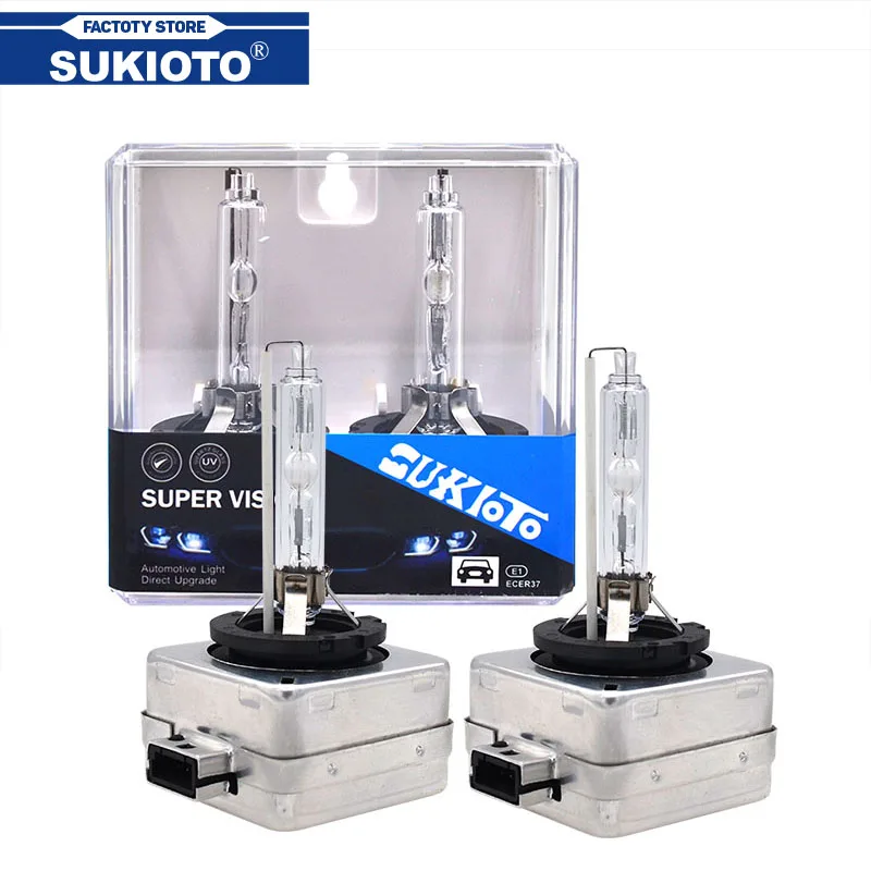 

2PCS GENUINE SUKIOTO Upgrade 55W D1S HID Xenon Lamp D2S Auto Headlight D3S Car Light D4S HID Replacement Bulbs D1R D2R D3R D4R
