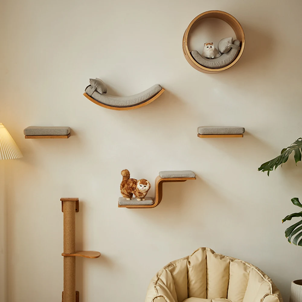 

Cat wall-mounted Z-shaped jumping platform right angle jumping platform cat accessories cat tree suitable for cats to jump