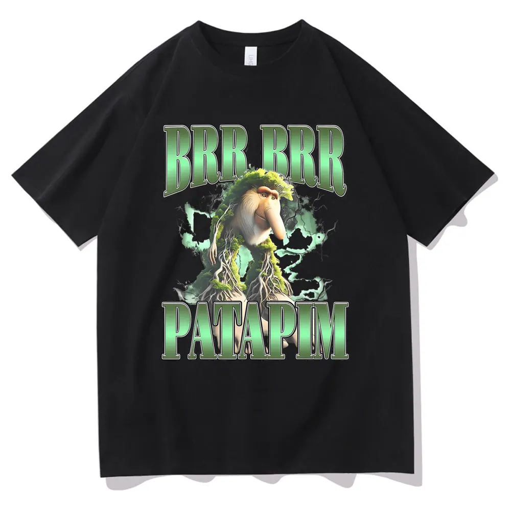 

Italian Brainrot Brr Brr Patapim Cartoon Funny Meme T-shirts Summer Men Women Casual Vintage T Shirt Male Fashion Oversized Tops