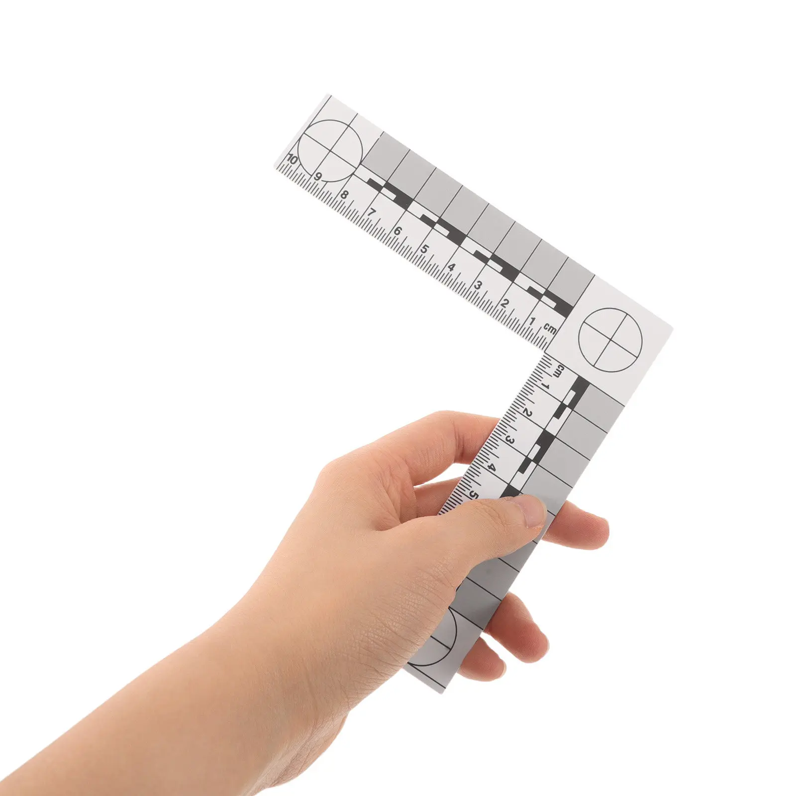5Pcs L-Shaped Evidence Scale Ruler Centimeter Photomacrographic Measurement Scale for Crime Scene Photography Photo Evidence