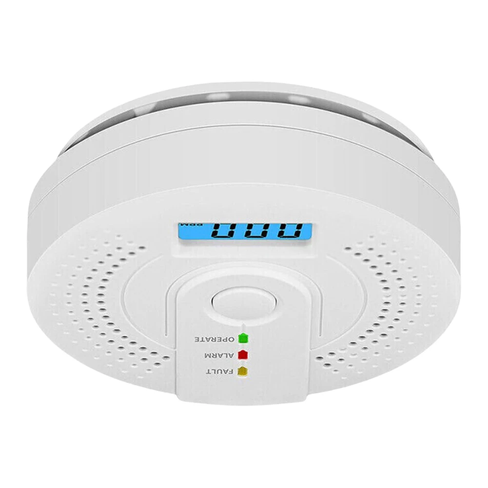 Digital Warning Alarm Sensor Sound Warning Battery Powered CO Gas Monitor Alarm Detector with LED Indicator CO Sensor Home Use
