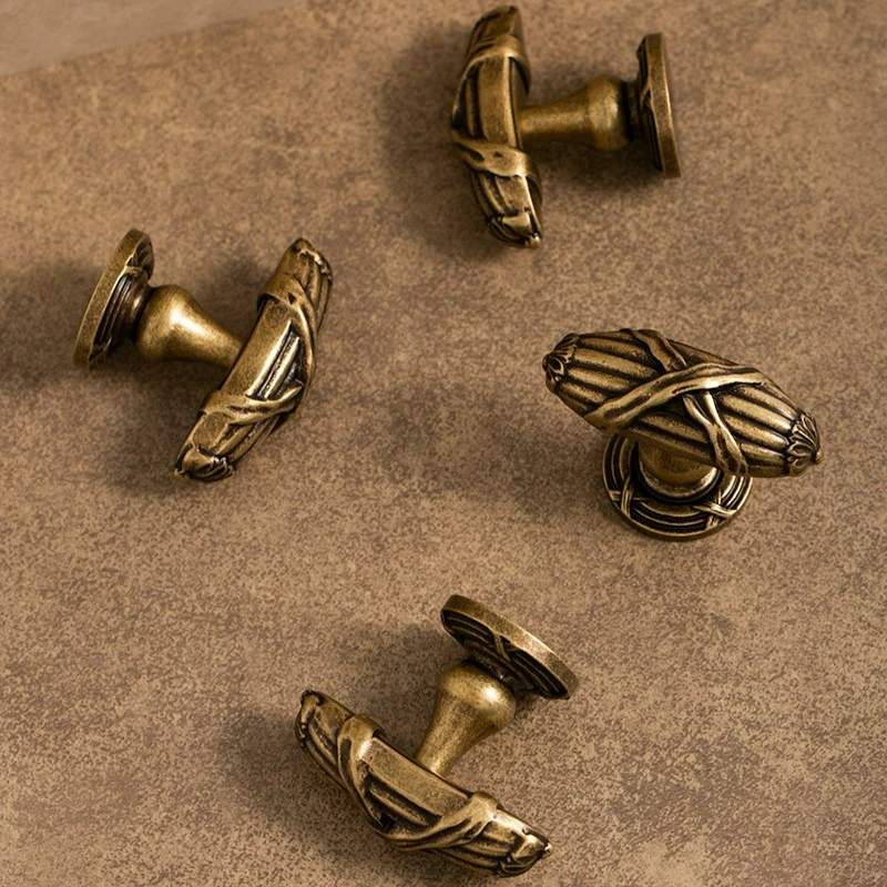 1PC Vintage Cabinet Door Handle, Antique Bronze Drawer, Antique Style Single Hole Handle in Furniture