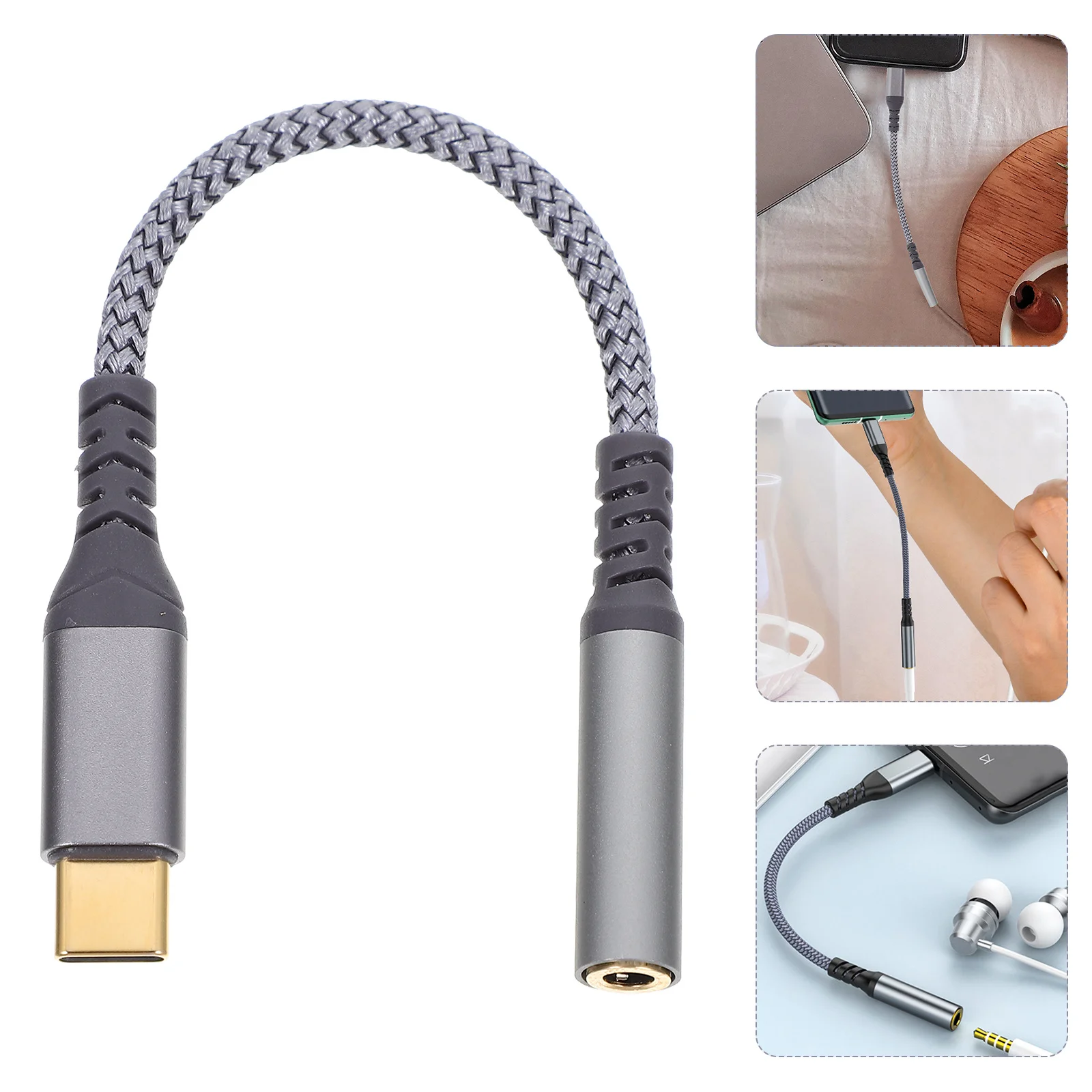 

Type- Adapter Cable Headphone Converter Usb Aluminum Alloy for Headphones to Jack