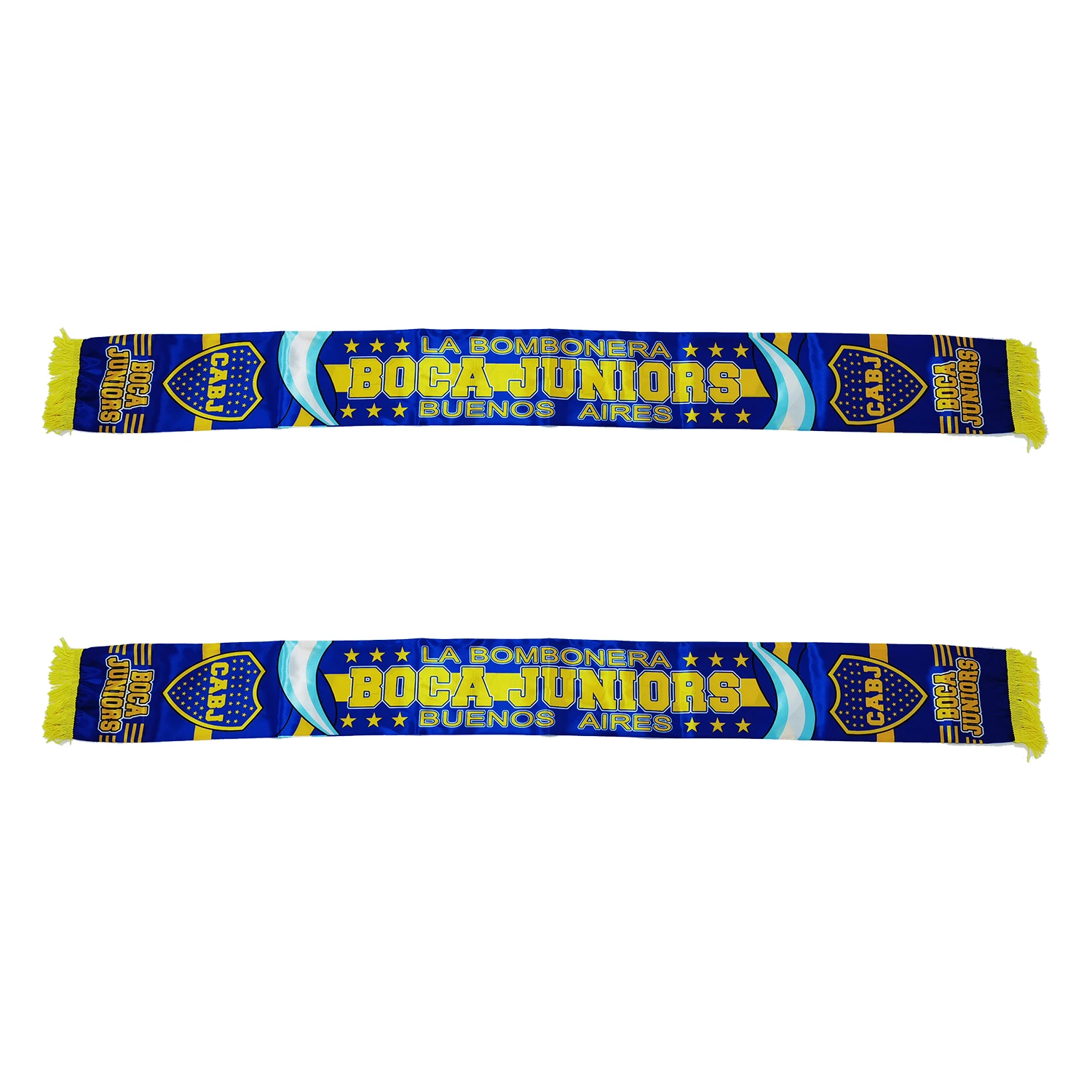 15x150cm  Double Side Printing Satin Football Soccer Fans Boca Juniors  Scarf Silk flags   banner