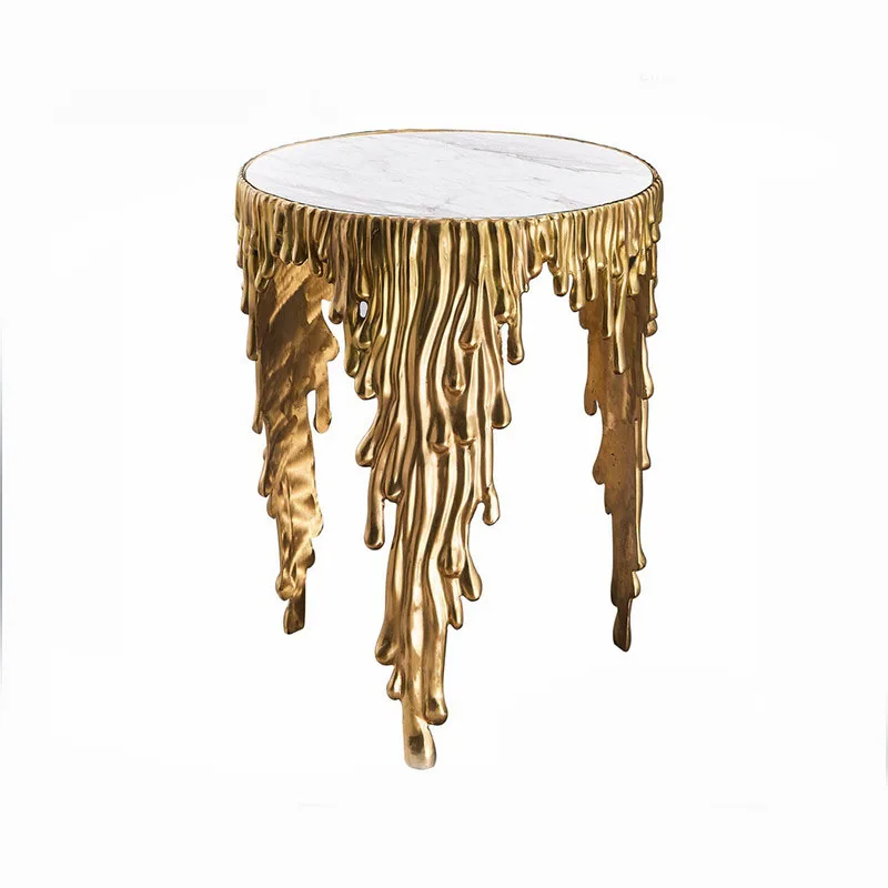 Living Room Center Table Legs Coffee Table Side Table Marble Top Brass Italian Design High End Customized