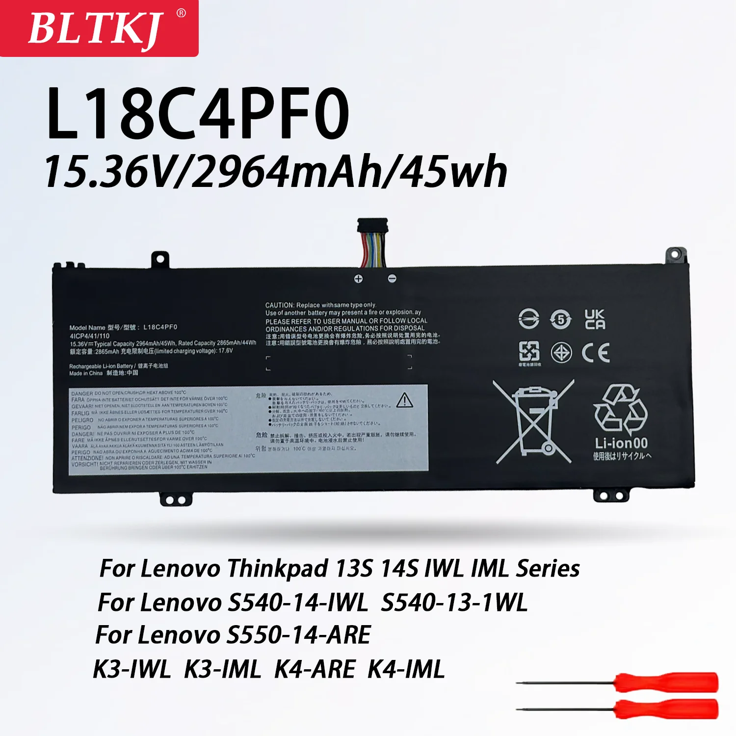 NEW L18C4PF0 Laptop Battery For Lenovo ThinkBook 13S 14S 13S-IML 13S-IWL 14S-IWL 14S-IML Series S540-13-IWL L18M4PF0 L18D4PF0