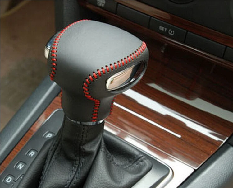 Car Hand-Sewing Gear Stick genuine Leather Sheath Cover for Skoda Octavia Superb Fabia Superb Automatic Transmission