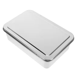 22X14X6 Rectangle Deep Stainless Steel Baking Pan With Lid Oven Tray Cake Pan For Baking Dish Pies Baking Box Bread Pan Baking