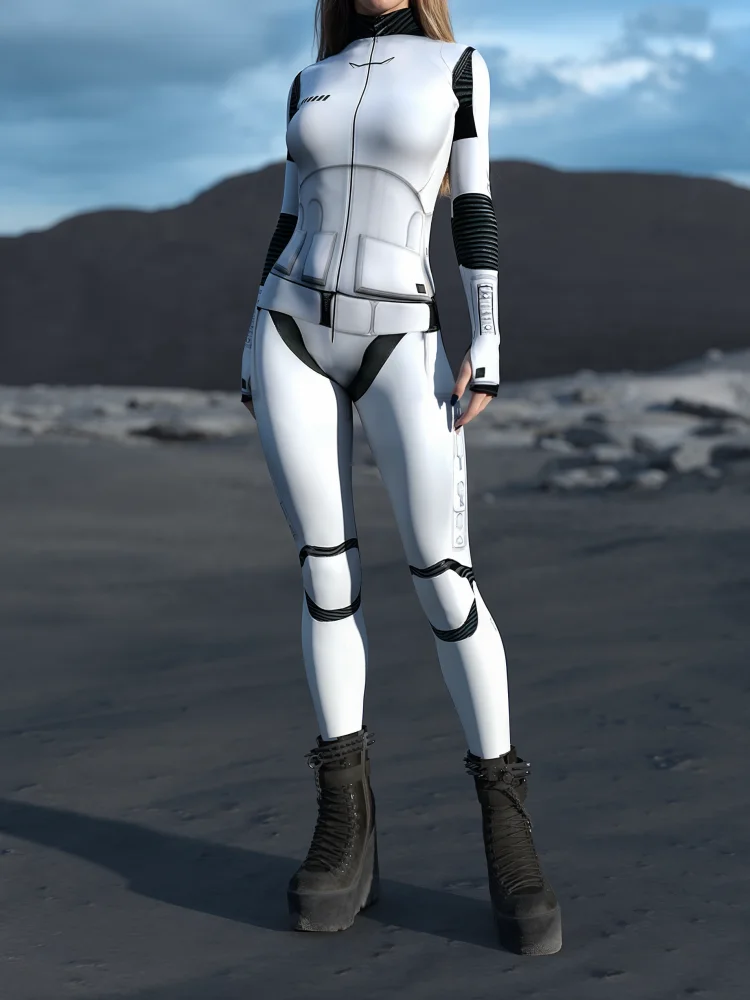 Erwachsenen-Tech-Bodysuit Rollenspiel-Kostüm Weltraum-Universum-Kampf Fantasie-Bodysuit Halloween-Party-Verkleidung Roboter-Paar-Kostüm 2025 – Detail 4