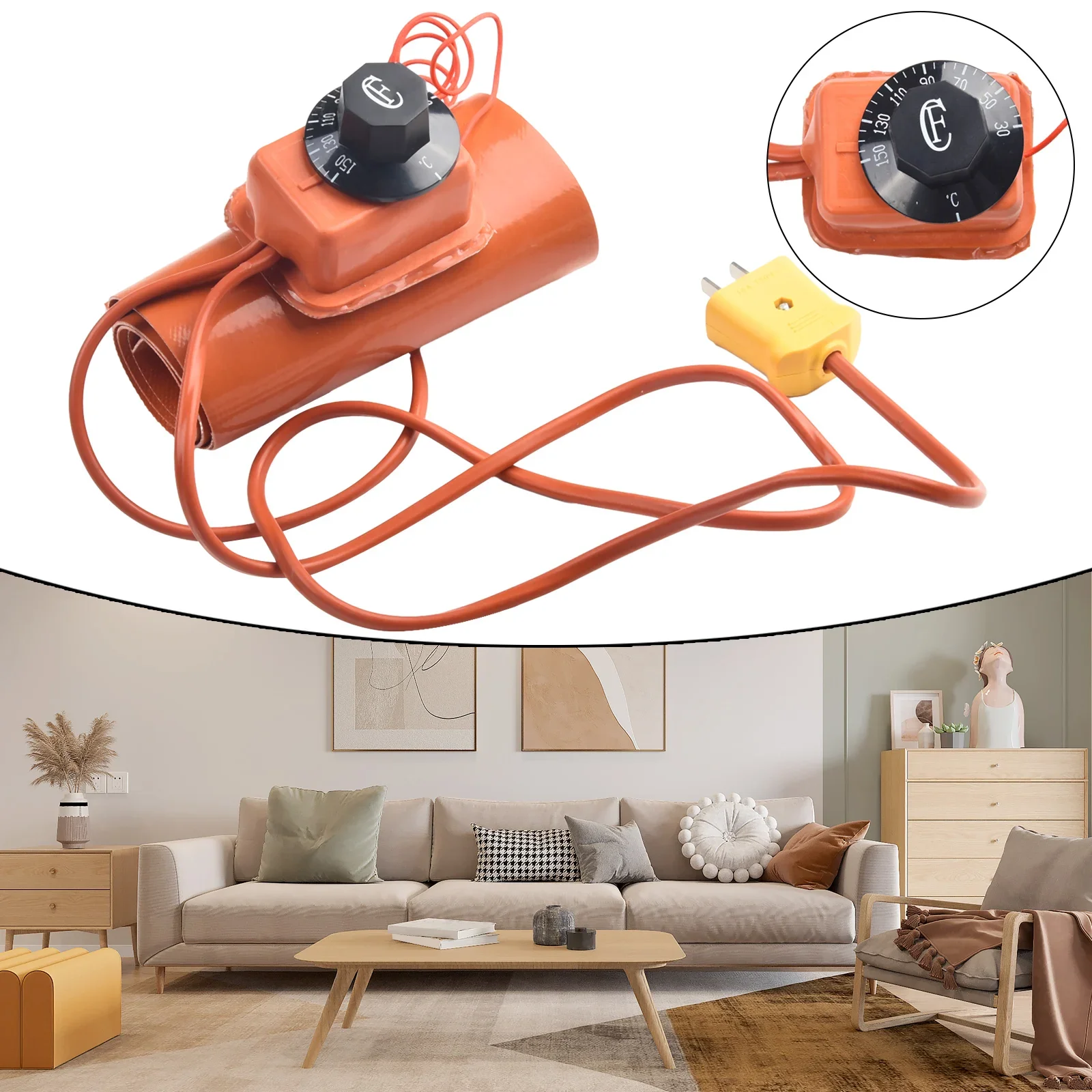 Mat Heating Pad Side Bending 110V/220V 1200W 200cm Cable Heater Orange Tool With Controller Device Electric For Guitar