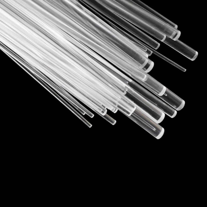 1/2/10/20pcs Transparent PC Rods Dia 2-40mm High-Temp Resistant Polycarbonate Solid Round Rods Customizable Length 500mm