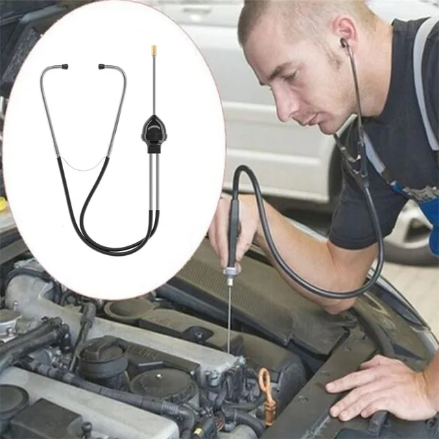1szt Stetoskop cylindra samochodowego, stetoskop mechaniki Diagnostyka bloku silnika samochodowego Narzędzie do słuchania silnika samochodowego Wykrywanie samochodu