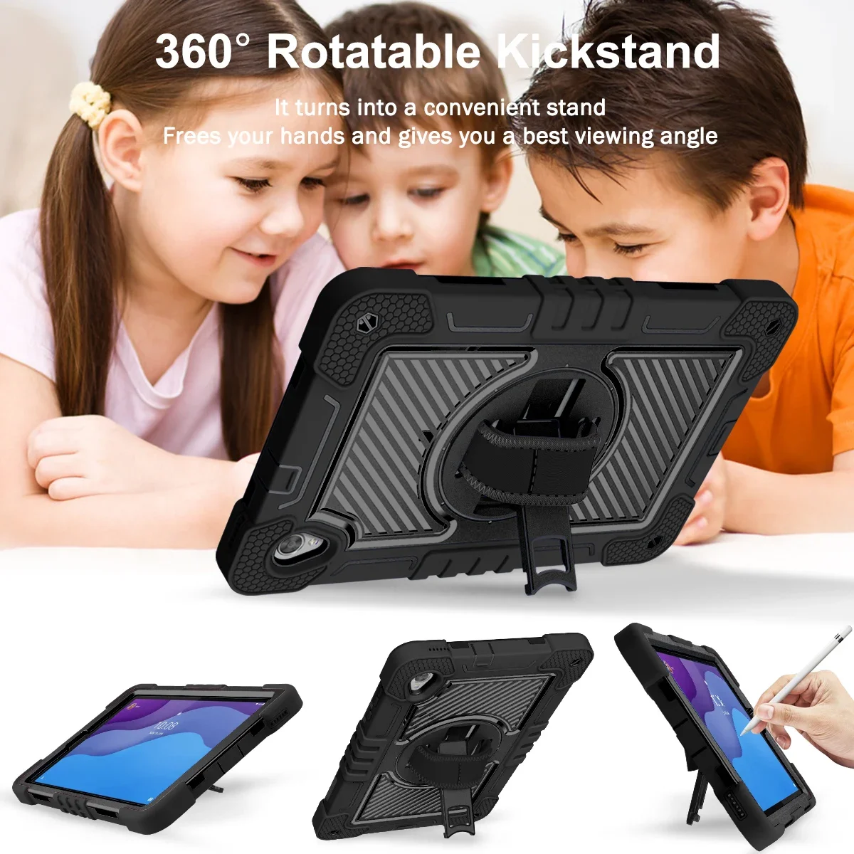 For Lenovo Tab M10 HD2 TB-X306F TB-X306X Case Silicon 360°Rotating Kickstand Tablet Cover for Tab M10 HD 2nd Gen 10.1