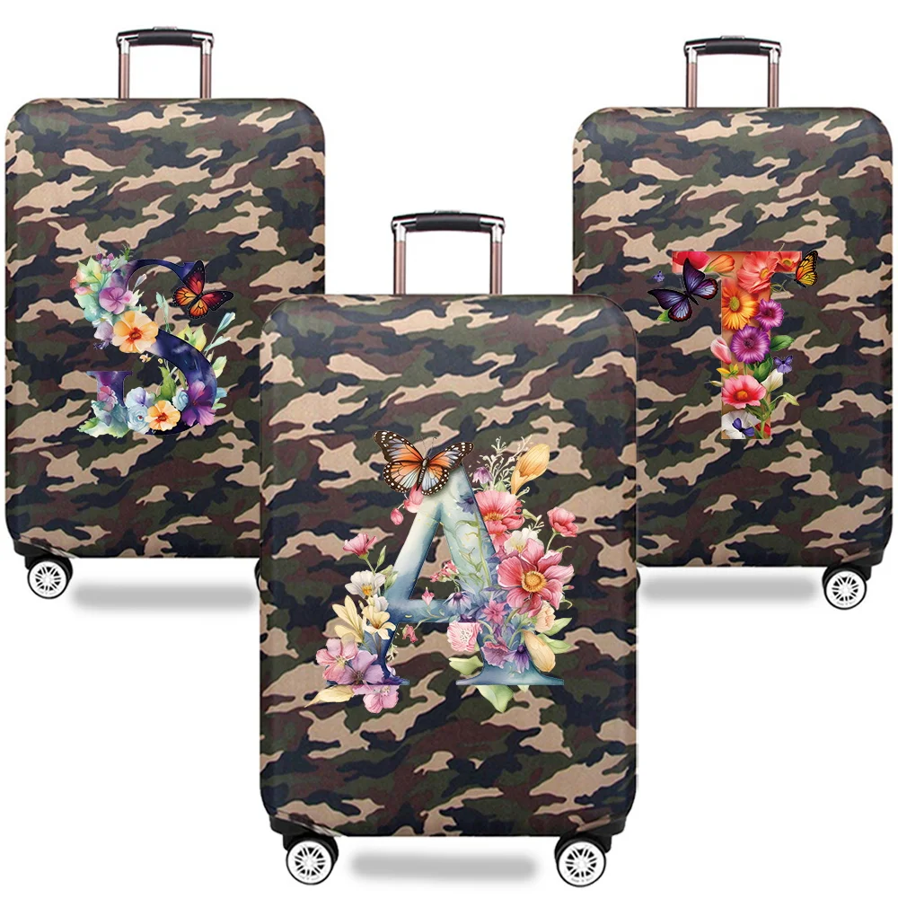 

Trolley Box Cover Travel Accessories Thick Elastic 18-32inch Luggage Cover Butterfly Letter Series Protector Camouflage Style