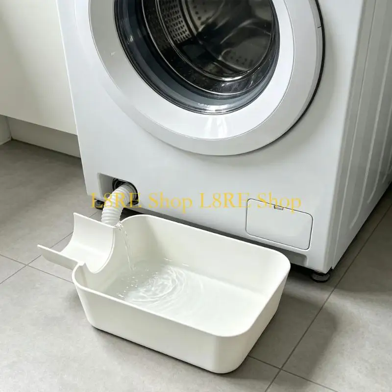 L8RE Washing Machine Pump Filter Drain Tray Plastic Washer Drain Basin Water Catcher for Laundry Room Use, Rinse-Clean Tray for