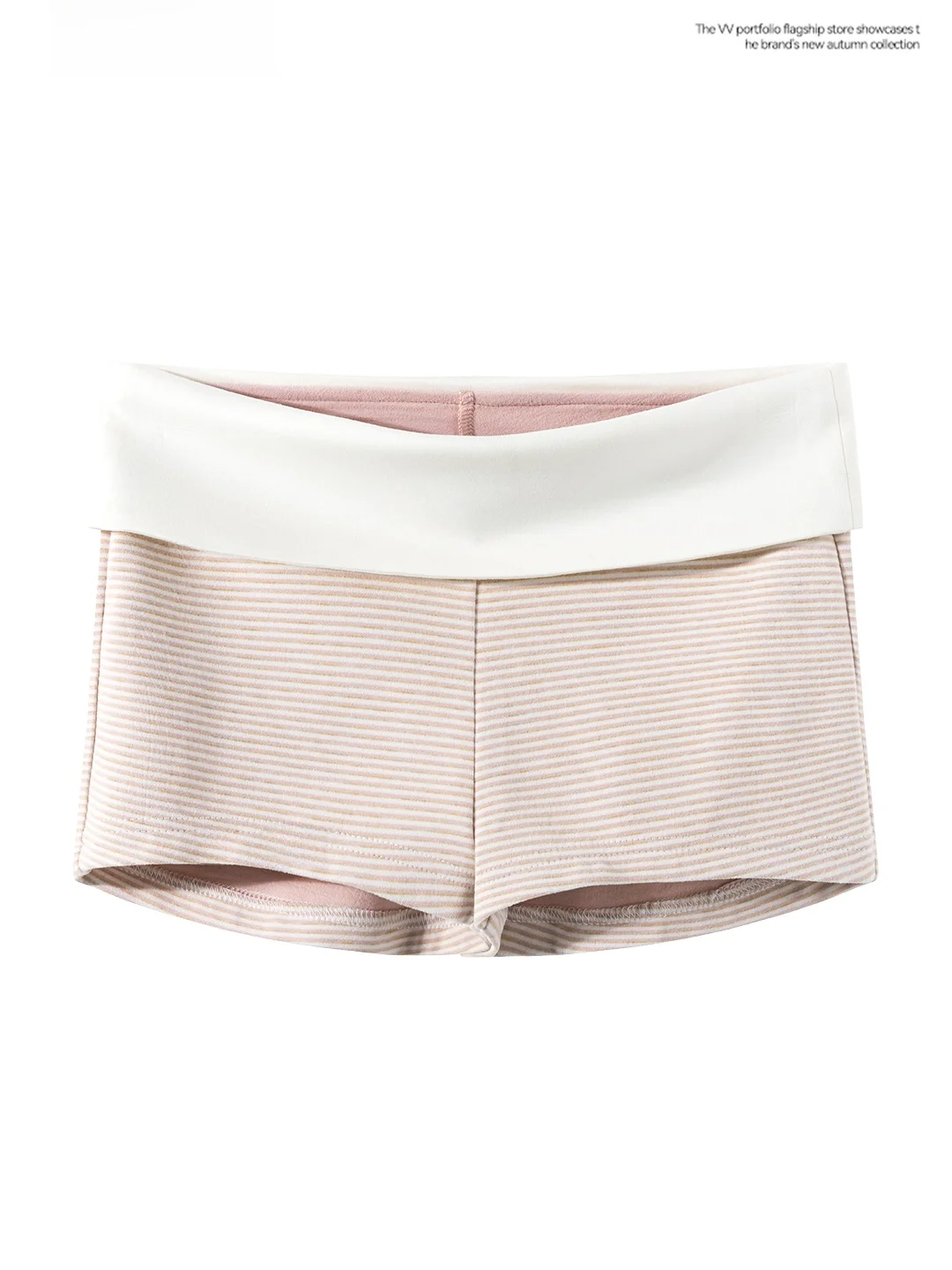 

Cute Pink Striped Short Pants Women's Summer Slimming High Waist Base Layer Outwear Female Teens Comfortable Fit Commute Style