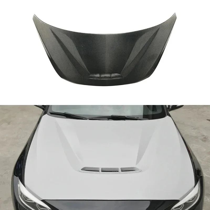 KQX Dry Carbon Fiber Front Engine Hood Bumper Protector Cover Durable Exterior Body Modification Parts Fit M2 M2C