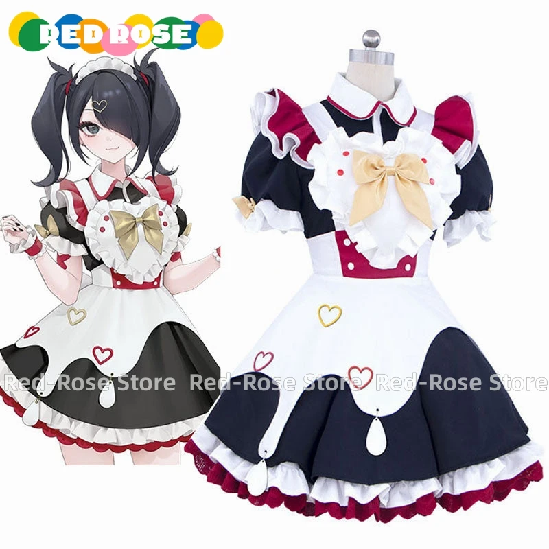 Needy Streamer Overload Ame-Chan Maid Dress Cosplay Costume Any Size