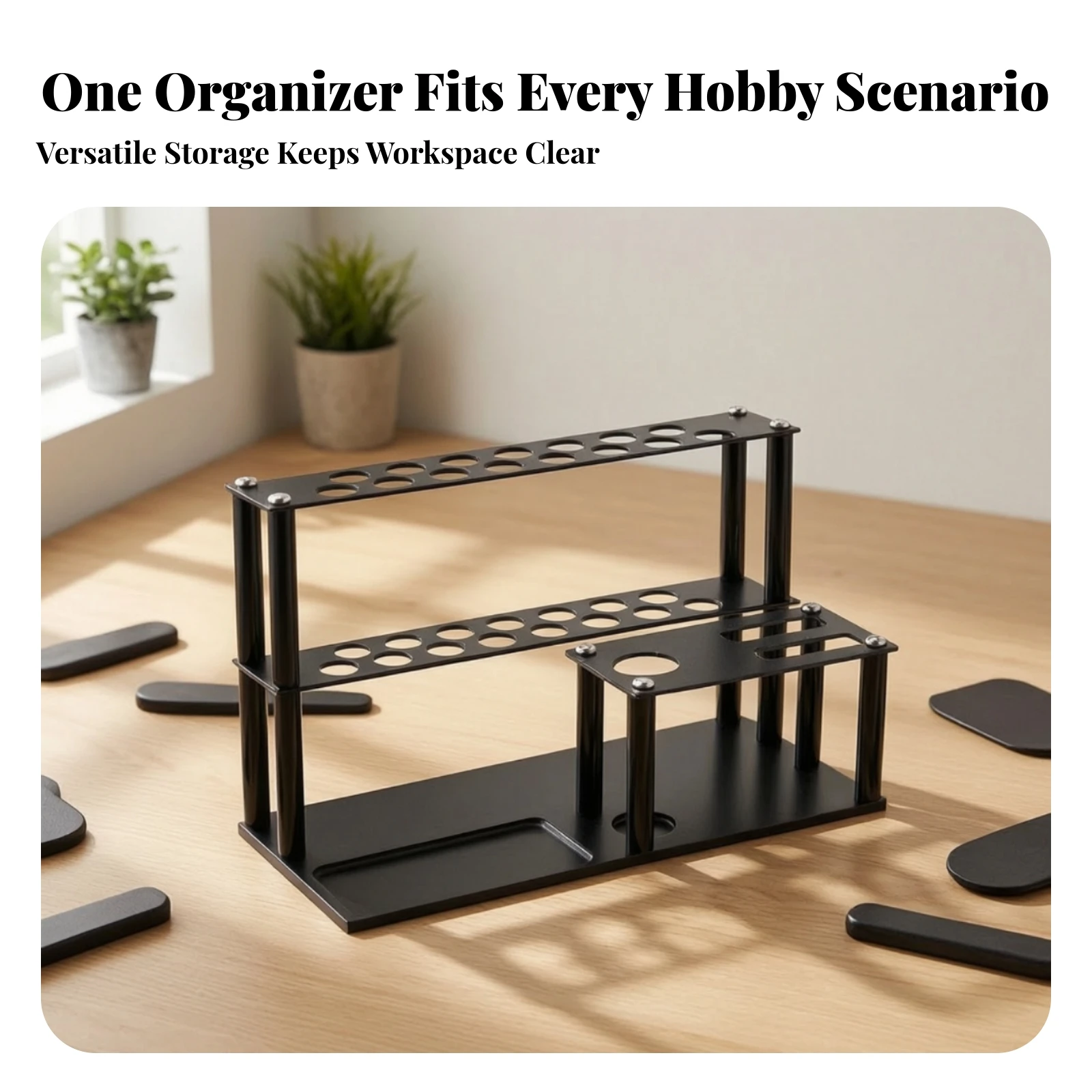 Repair Tool Storage Holder Open-Frame Tool Storage Rack Screwdriver Organizer Multi-Tier Screwdriver Holder Metal for Hobbyists