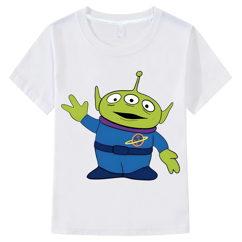 Toy Story Tsum Alien Graphic Kids T-shirt Girls Clothes Boys Cartoon T Shirt Summer Children\'s Clothing Anime Manga Short Sleeve