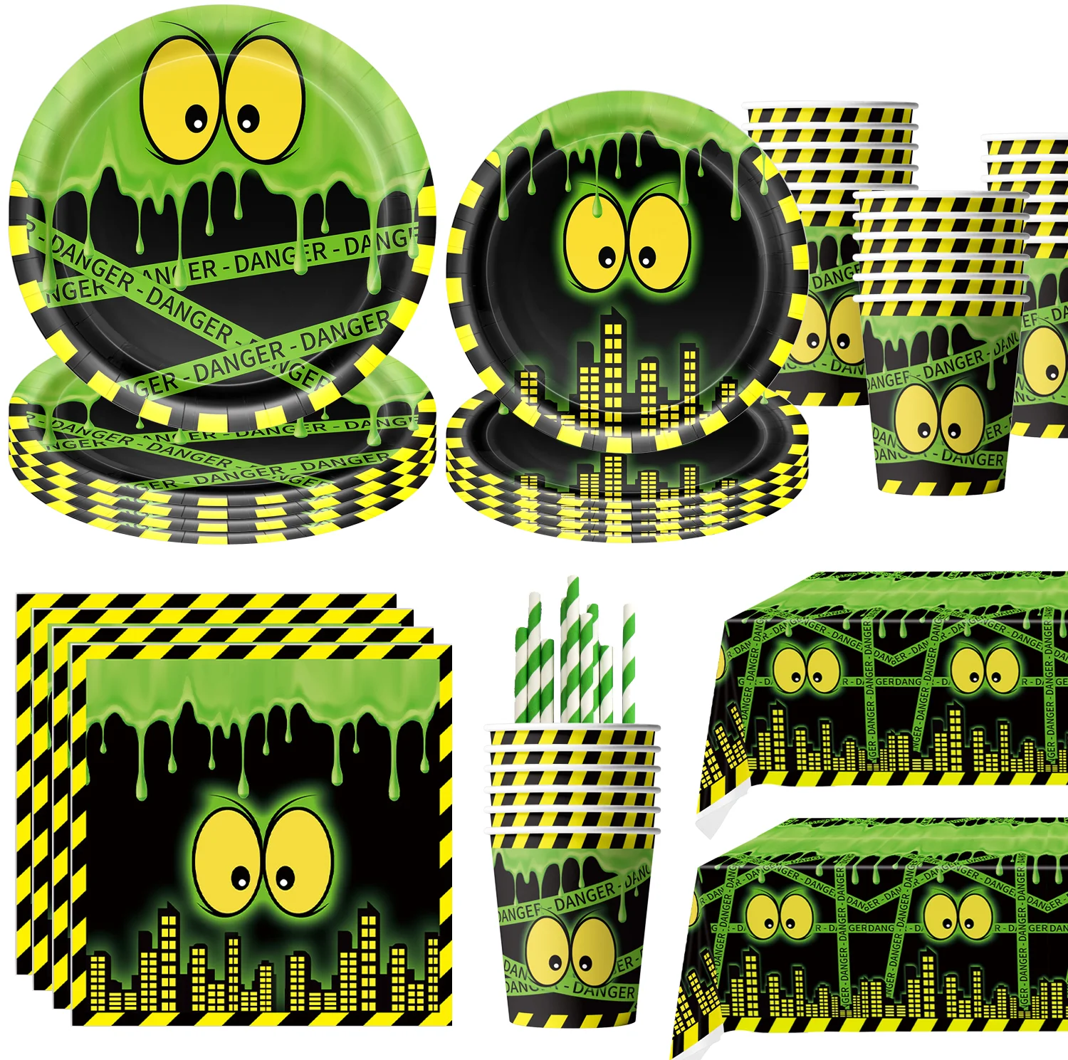 Ghost Busters Birthday Decorations Set Ghost Tablecloth Cup Plate Napkin Gift Bags Baby Shower kids Party Favors Supplies