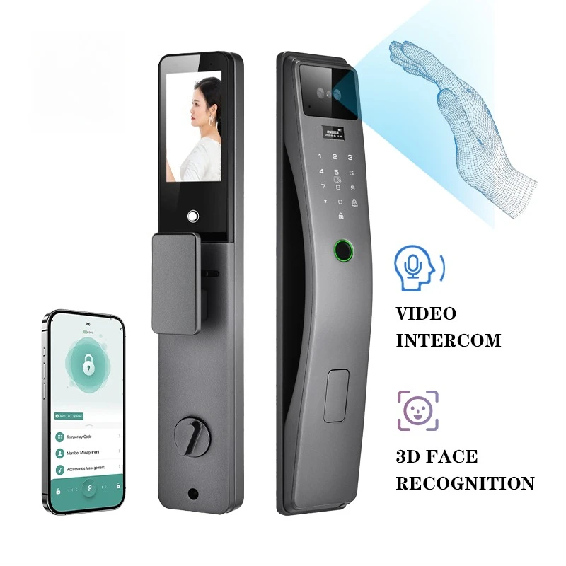 Palmprint Face Recognition Keyless Door Lock Palm Vein Password Biometric Fingerprint Smart Home Door Locks With Key