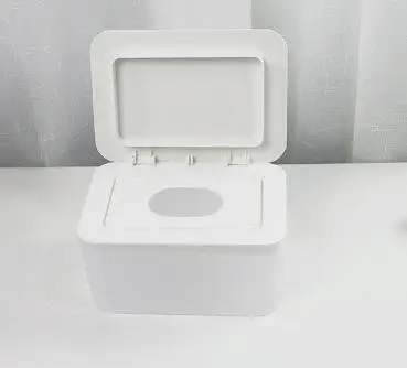 

Baby Wipe Holder Plastic Tissue Box with Lid Tissue Storage Box for Bathroom Home Travel Refillable Wipes Dispenser Moisture