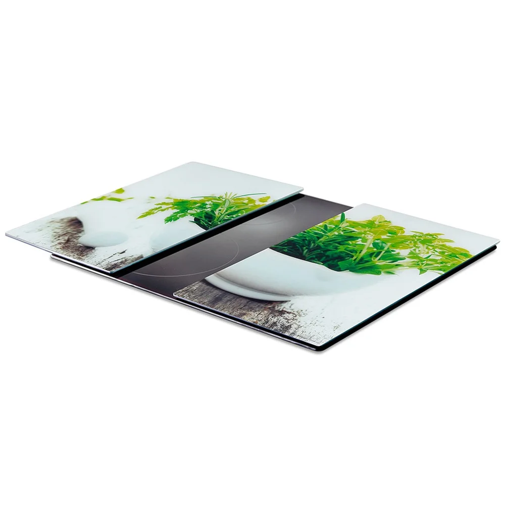 Tabla de cortar y tapa de vidrio para cocina 60x52 cm 2uds