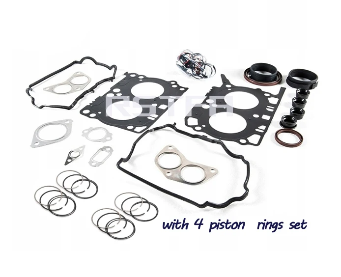 RSTFA kit de junta de culata de motor y cárter bajo con 4 anillos de pistón 10105AB560 para Subaru FA20 2012-2018