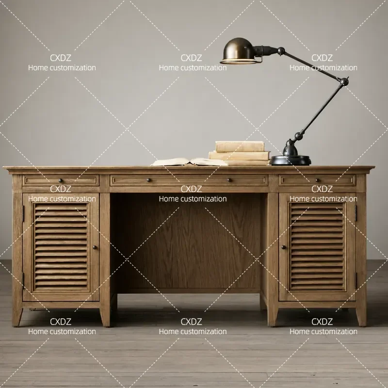 Solid Wood Computer Desk Modern Simple Writing Table for Home Office Study Desktop Workstation