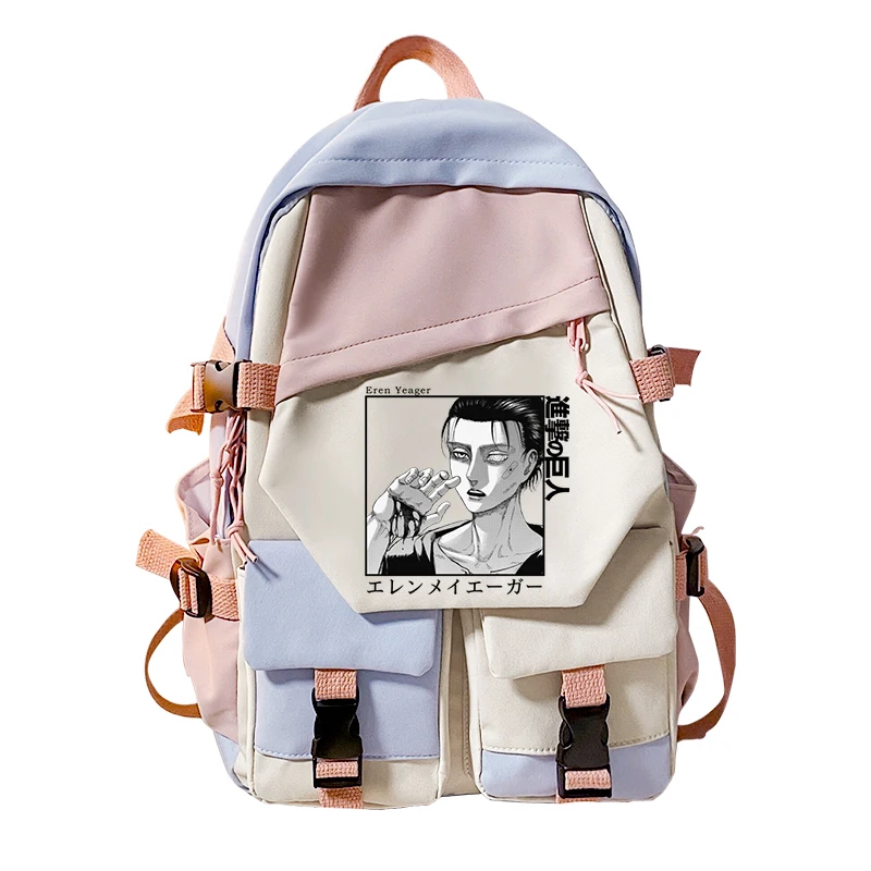 Japanese Anime Attack on Titan School Bag for Girls Shingeki No Kyojin Bookbag Manga Harajuku Backpack Casual Anime Backpack Bag