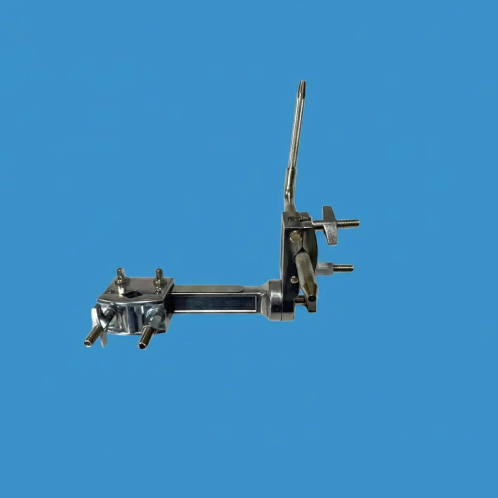 Drum Versatile Clamp Universal Fit Tom Holder Clamp Cymbal Rod Attachment Adjustable Percussion Mount Silver-Plated Plated