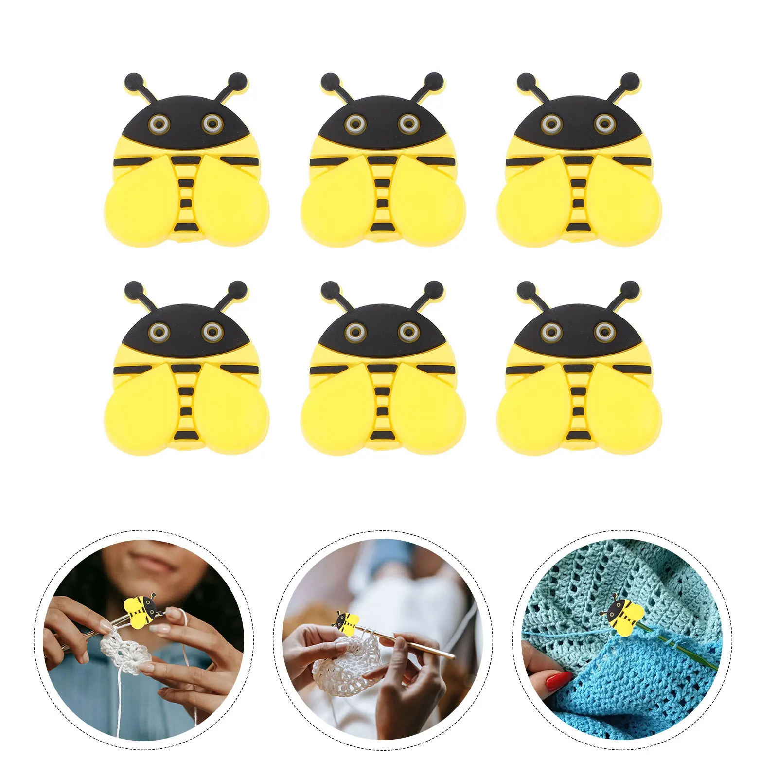 6 قطعة سيليكون إبرة حياكة سدادات قبعات الكرتون للخياطة الحرفية خفيفة الوزن عدم الانزلاق حماة الملونة إبرة الملحقات #1