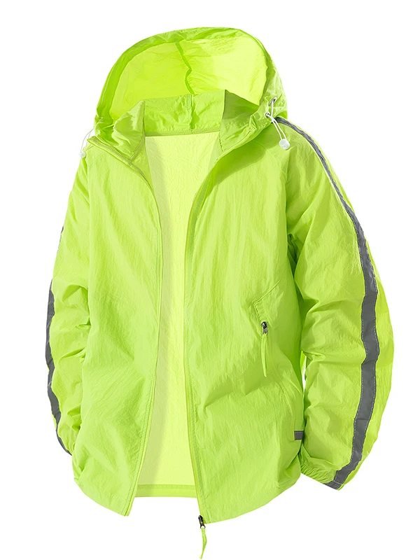 

Легкая дышащая солнцезащитная одежда из ледяного шелка с капюшоном для мужчин и женщин, кардиган-жакет для студентов