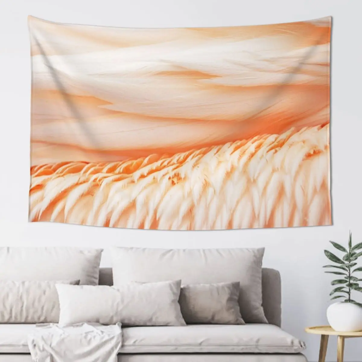 

Feathers soft smooth natural bright vibrant glowing Tapestry Wall Art Wall Decor Tapestry