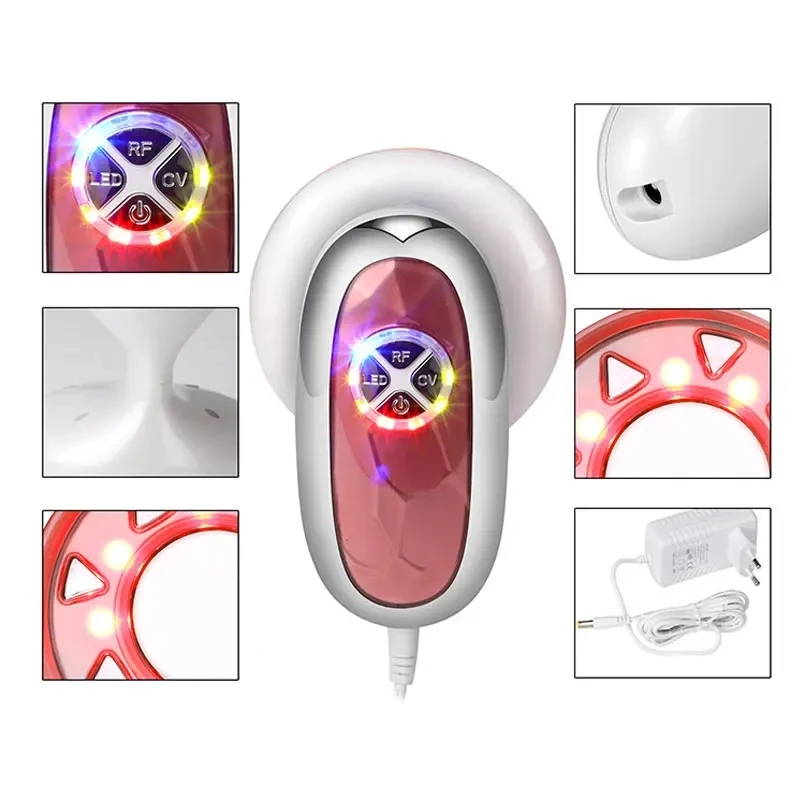 Ultrasonic Cavitação Massager Dispositivo, Corpo Emagrecimento, Anti Celulite, Elevador da pele, Apertar, Uso Doméstico, LED, 3 em 1