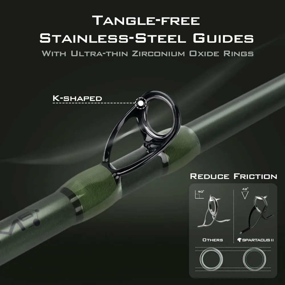 قضبان صيد فارغة من الجرافيت - صب وغزل IM6، قطعتان مع طرف إضافي، طاقة عالية، قضبان كلمات مفاتيح طويلة الذيل #3